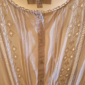 LOFT White Lace Dress, M